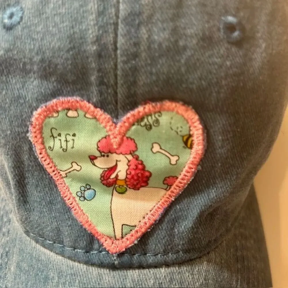 Fifi Kids Poodle Custom Adjustable Dog‎ Cap Alex Hand Embroidered 100% Cotton